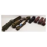 Group Marx vintage army supply train set,