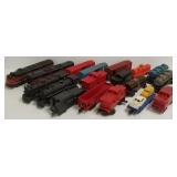 Assorted Marx vintage Rock Island train engine