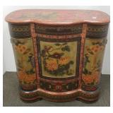 Elaborately decorated floral & bird motif cabinet