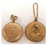 Antique gold filled pocket watch & a vintage