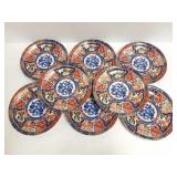 8 hand painted 10" service plates