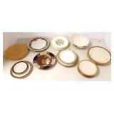 Group assorted gold, etc. decorated plates -