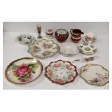 Group hand painted, etc. china