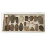 Case of Native American stone points, etc. - 20
