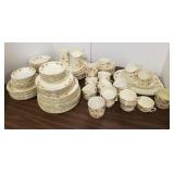 Large set Hall Autumn Leaf dinnerware