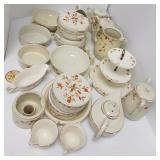 Large group Hall Autumn Leaf serving pieces (as is