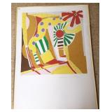 Framed signed lithograph marked H.C. - 31" x 43"