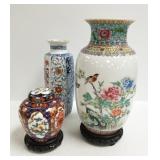 3 porcelain items - tallest is 13"