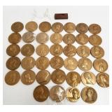 39 bronze presidential medals incl. JFK