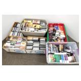 Large group of DVDs and VHSs - many unopened