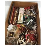 Large group of assorted costume jewelry - some
