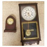 2 antique clocks - Sessions regulator with