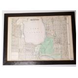 Framed map - city of Minneapolis - plate 47 - 25"