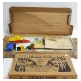 Vintage Marx tin litho trucking terminal w/ box &