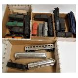 Group vintage American Flyer model train cars &