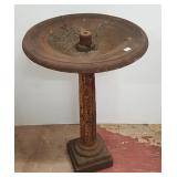 Cast iron birdbath (as seen) - 18" diameter x 28"