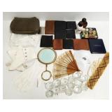 Group incl. wallets, perfume, glass salts, 4 tiny