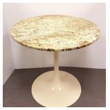 Marble top pedestal table - 30" diameter x 28"
