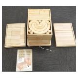 8 tier wood puzzle set with rolling base - each