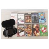 Sony PSP video game console with 9 games (no