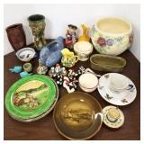 Group incl. Roseville pottery, Quimper, ceramic