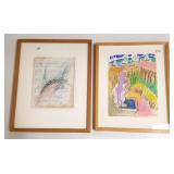 2 framed original, etc. artworks - one with Dolly