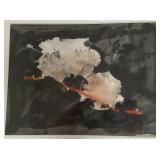 Framed signed 1986 original abstract artwork -