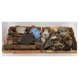 Group assorted lamp parts, hardware, etc.