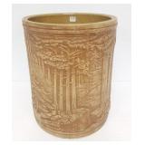 Red Wing forest scene sand pot - 12" diameter x