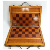 Antique folding game board - 13" x 20" x 3"