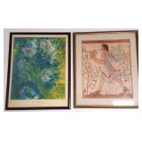 Framed Chagall 1949 Graphic Society poster (as is)