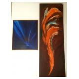 2 abstract oil paintings- signed Martineau &