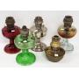 5 Aladdin lamps - 3 glass incl. ruby & 2 metal