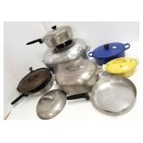 Group of cookware cast iron, Magnalight roaster