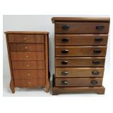 6 drawer wood jewelry box - 17"H x 12"W x 7 1/2"D