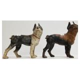 2 antique style cast iron Boston Terrier