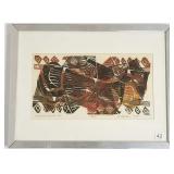 Signed JM Barton 1956 lithograph - 17/250 -