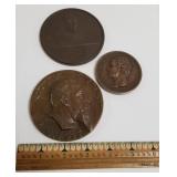 3 bronze, etc. medals - 1845 Jean Baptiste Thorn,