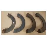 4 heavy bronze architectural door handles - 15"x