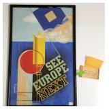 Emile Hastings framed original artwork poster