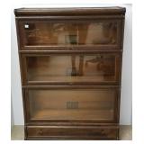 Globe Wernicke oak 3-section lawyer