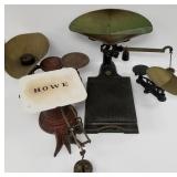 4 antique scales - 2 are Howe, Fairbanks, etc.