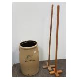 Red Wing 5 gallon salt glaze butter churn with 2