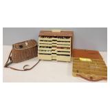 Antique fishing creel with strap (as seen) &