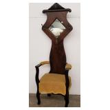 Antique oak hall tree 6