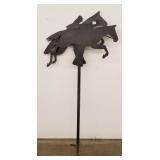 Iron horse race yard ornament 44" tall, 24" wide *