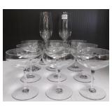 2 Tiffany & Co. 9 3/4" goblets & 9 - 4 3/4"