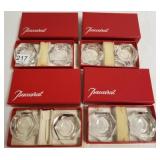 8 Baccarat cut glass salts with boxes