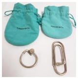 Tiffany & Co. sterling silver golf motif key chain