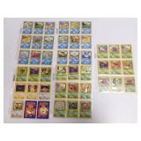 45 Pokemon cards- mostly 1990
